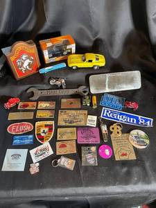 Mixed Lot of Vintage Car Show Memorabilia, Toys & Decor