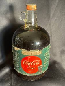 Vintage Unopened Coca-Cola Coke One Gallon Glass Jug with Cap