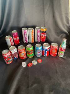 Vintage Coca-Cola, Pepsi & Surge Soda Can Collection (Lot of 17)