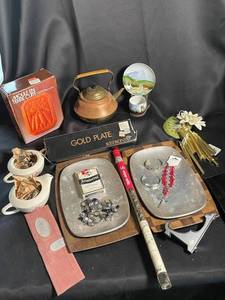 Copper Kettle & Assorted Decorative Items