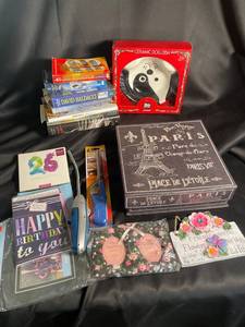Greeting Cards, Books & Ceramic Dog Dish Mixed Lot