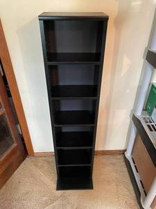Black Narrow Floor DVD Tower