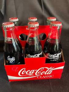 Coca-Cola Classic 8 Fl Oz Unopened Glass Bottles (Lot of 6)