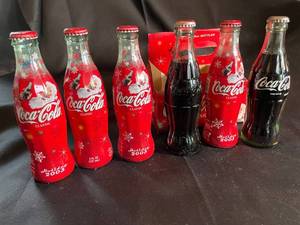 Coca-Cola Holiday Unopened Glass Bottle Set (Lot of 6)