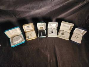 Sterling Silver Jewelry Lot of 6 with Bracelets, Necklaces & Pendants
