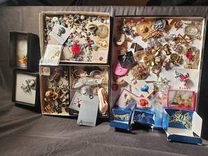 Assorted Costume Jewelry, Brooches & Pins