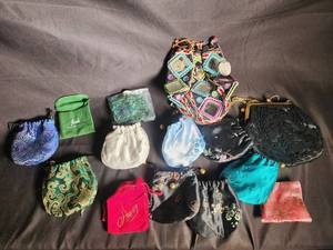 Assorted Drawstring Pouches & Coin Purses (Lot of 14)