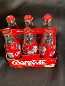 Coca-Cola Classic Holiday Unopened Glass Bottles (Lot of 6)