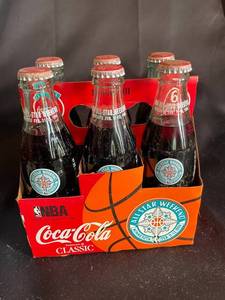 Coca-Cola NBA All-Star Weekend Unopened Glass Bottles (Lot of 6)