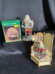 Santa Claus Glass Water Ball Figures (Lot of 2)