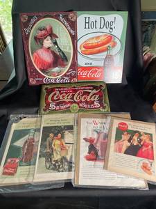Coca-Cola Advertising Signs & Posters (Lot of 7)