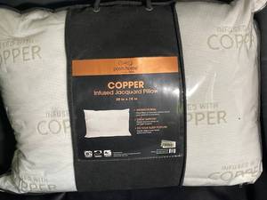 Posh Home Copper Infused Jacquard Pillow 20 X 26 In
