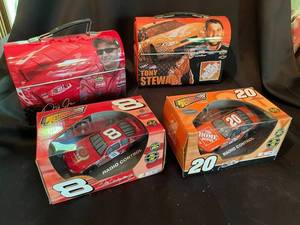 NASCAR Radio Control Cars & Carry Cases (Lot of 4)