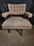 Vintage Upholstered Tufted Lounge Chair
