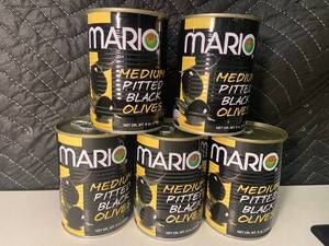 OR 3 - MARIO Medium Pitted Black Olives (Lot of 5)