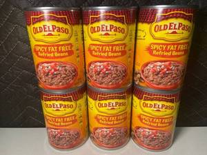 RI 2 - Old El Paso Spicy Fat Free Refried Beans (Lot of 6)