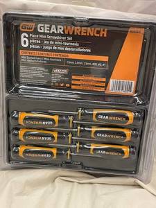 GearWrench 6-Piece Mini Screwdriver Set - 1.5mm, 2.0mm, 2.5mm, #00, #0, #1