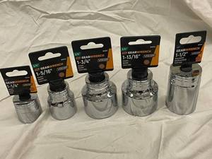 GearWrench 34 in Drive Deep Sockets (Lot of 4) - 12 in, 1-516 in, 1-1316 in, 1-12 in