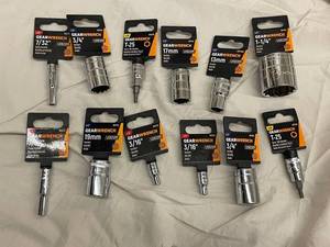 GearWrench Assorted Sockets - 14 in, 38 in, 12 in Drive, Deep & Torx