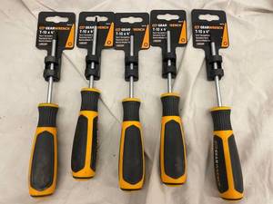 GearWrench T-10 x 4 in Torx Screwdrivers (Lot of 5)