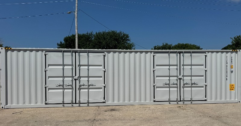ZTCU4524199  40 Ft Shipping Container with 2 Side Doors, 40HC, Single Trip