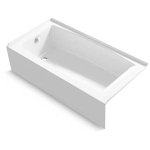 KOHLER Entity 30.25x60 White Bathtub (L)