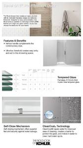 KOHLER Revel Frameless Shower Door, Nickel