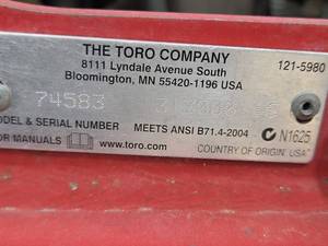 Toro GrandStand Mower 60 - Kohler Command PRO EFI 747cc Engine