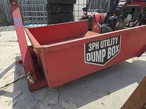 3 Pt Hitch Utility Dump Box - Heavy-Duty Steel Dump Bed