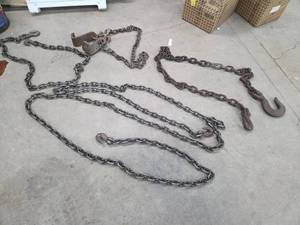 Assorted Rigging Chains, Hooks & Shackles - Heavy Duty Industrial Hardware