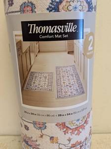 NEW THOMASVILLE COMFORT MAT SET 2PC CULLEN IVORY