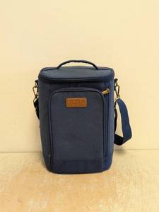 TITAN BY ARCTIC ZONE INSULATED BOTTLE TOTE WITH ICE WALLS NAVY BLUE