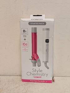NEW CONAIR STYLE CHEMISTRY STARTER PACK POWER HANDLE  1 CURLING IRON