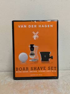 NEW VAN DER HAGEN BOAR SHAVE SET