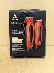 ANDIS 15PC WHISPER QUIET STYLING KIT