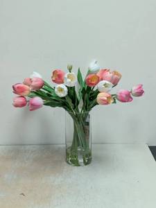 NEW NEARLY NATURAL ARTIFICIAL TULIP ARRANGEMENT