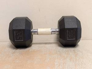 NEW ALL IN MOTION 35LBS RUBBER DUMBBELL