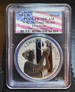 Reverse Proof 2011-W PCGS PR70 DCAM Silver 9-11 National Medal
