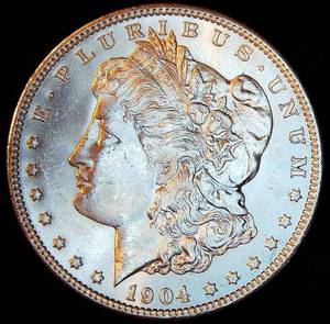 Uncirculated 1904-O Morgan Silver Dollar, Very Near Full Luster
