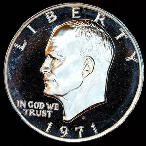 Uncirculated Silver Proof 1971-S Eisenhower Dollar