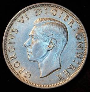 AU 1943 Great Britain Half Crown, details
