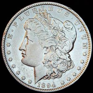 VFXF Better Date 1894-O Morgan Silver Dollar, details