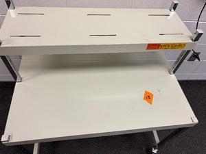 ROLLING STEEL CART WORKSTATION WITH 110V POWER