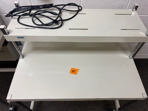 ROLLING STEEL CART WORKSTATION WITH 110V POWER