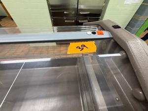 LARGE COLD SALAD SERVING TABLE WITH TRAY SLIDES AND STORAGE