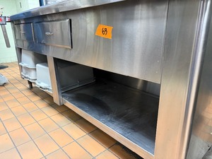 STAINLESS STEEL FOOD PREP STATION WITH SINK