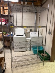 LARGE METAL SHELVING STORAGE RACKS