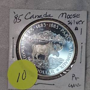 1985 Canada Silver Moose $1 UNC