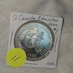1983 Canada Silver Edmonton $1 UNC