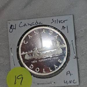 1984 Canada Toronto Silver $1 UNC